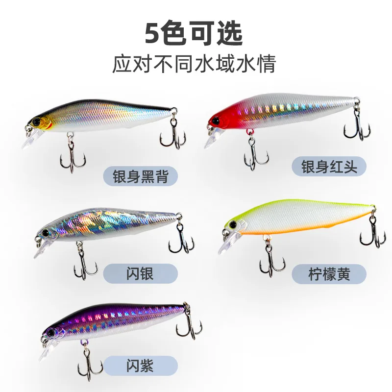 1 Uds 4g/7g/10g señuelo de pesca de pececillo hundido Wobbler cebo Artificial duro de lubina de fundición larga - imagen 4