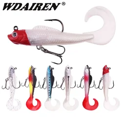 Señuelos de pesca con cola de natación, plantilla Wobblers, cebos blandos de 8,5 cm y 8,5g, cebo de silicona Artificial para lubina, carpa, cuchara, aparejos de pesca, 1 ud.