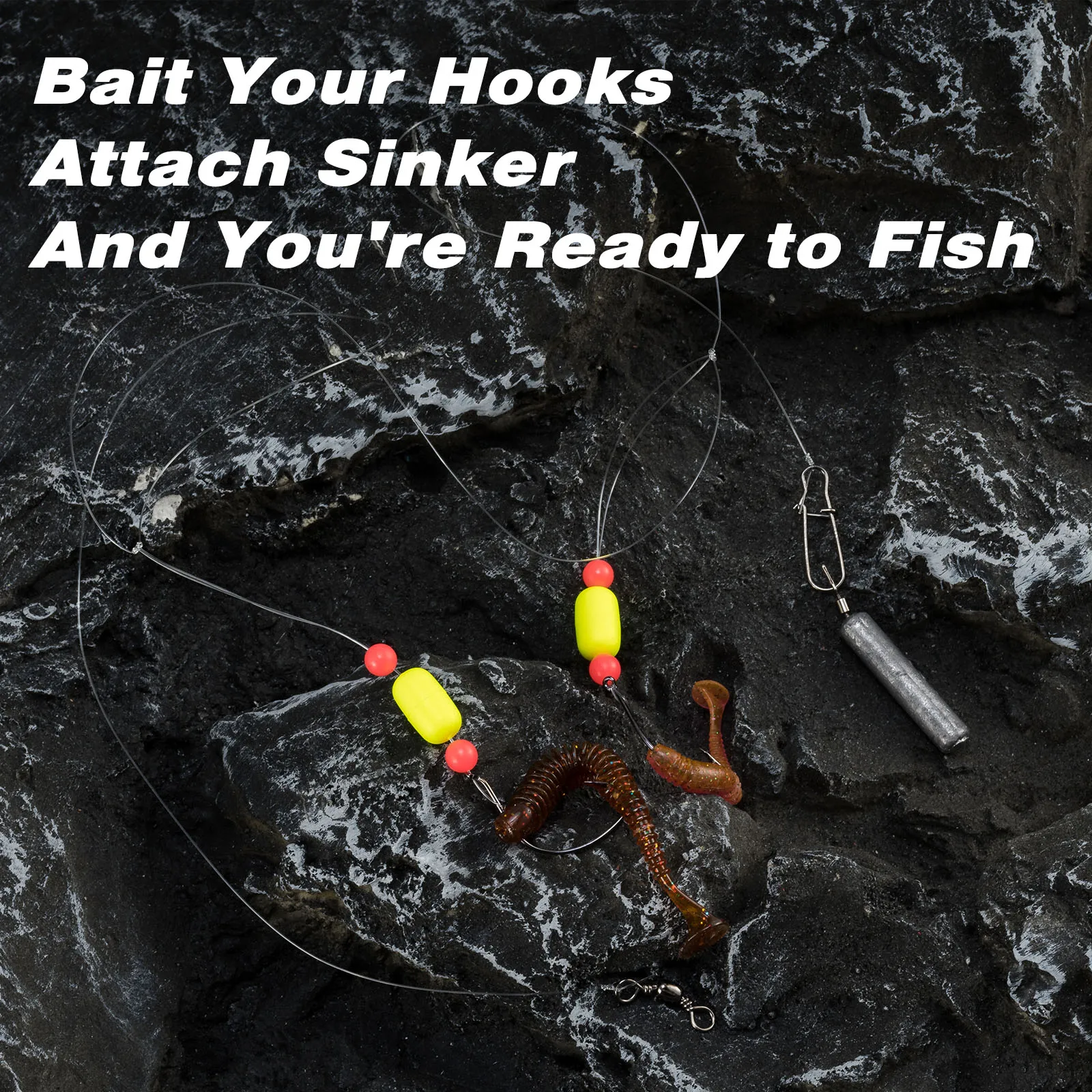 Aparejo de pesca de Surf con flotador, aparejos de Pompano, aparejo de cebo vivo, cuentas de pesca, gancho circular, giratorios, bloqueo Duo Snap para fundición de Surf, 5 uds. - imagen 5