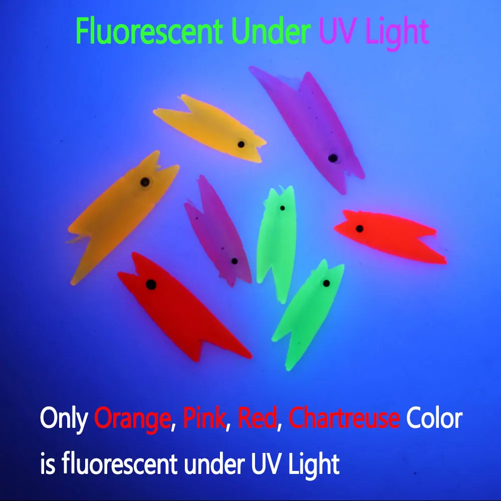 Bimoo-señuelo de Pesca de Mar, cabeza de pez de silicona luminosa, Material Sabiki, 0,3g, 0,7g, aparejos de pesca blancos, 50 unidades - imagen 5