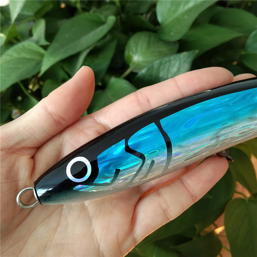 Swolfy, 1 unidad, 17cm, 49g, cebo de madera, señuelo de pesca de barco de aguas profundas, cebo Artificial, señuelo de pesca, cebos de lápiz de madera - imagen 2