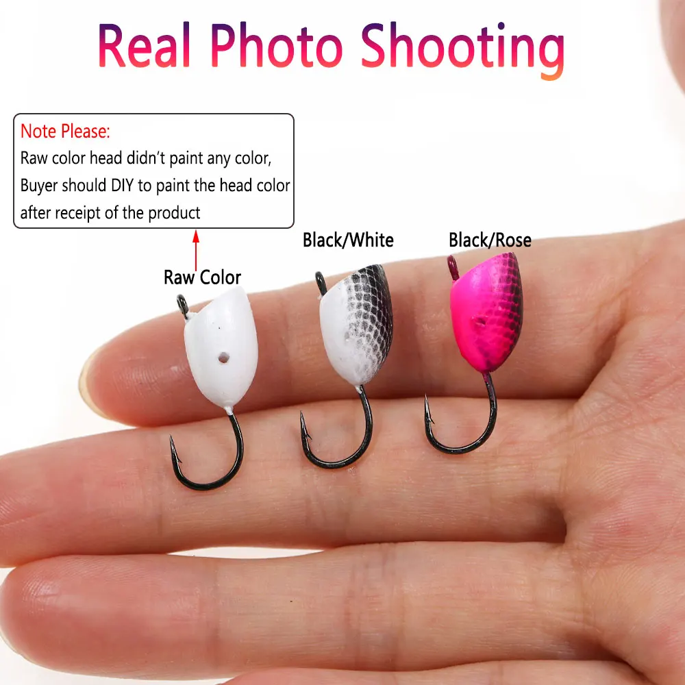 Bimoo-anzuelo de cabeza de Popper de espuma dura, Material de atado de moscas flotantes, cebo de pesca de trucha, 0,24g, 6 unidades - imagen 5