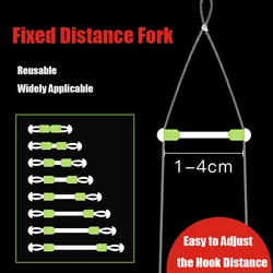 500 unids/lote distancia fija horquilla frijol doble gancho divisor conector de pesca línea de silicona antienredos accesorios de aparejos de pesca