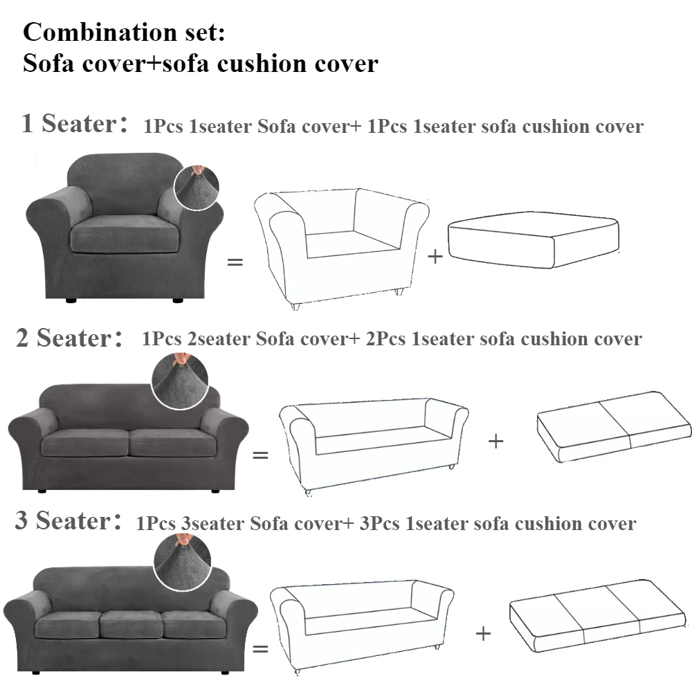 Fundas de sofá de terciopelo elástico – Protection para muebles Chesterfield - imagen 5