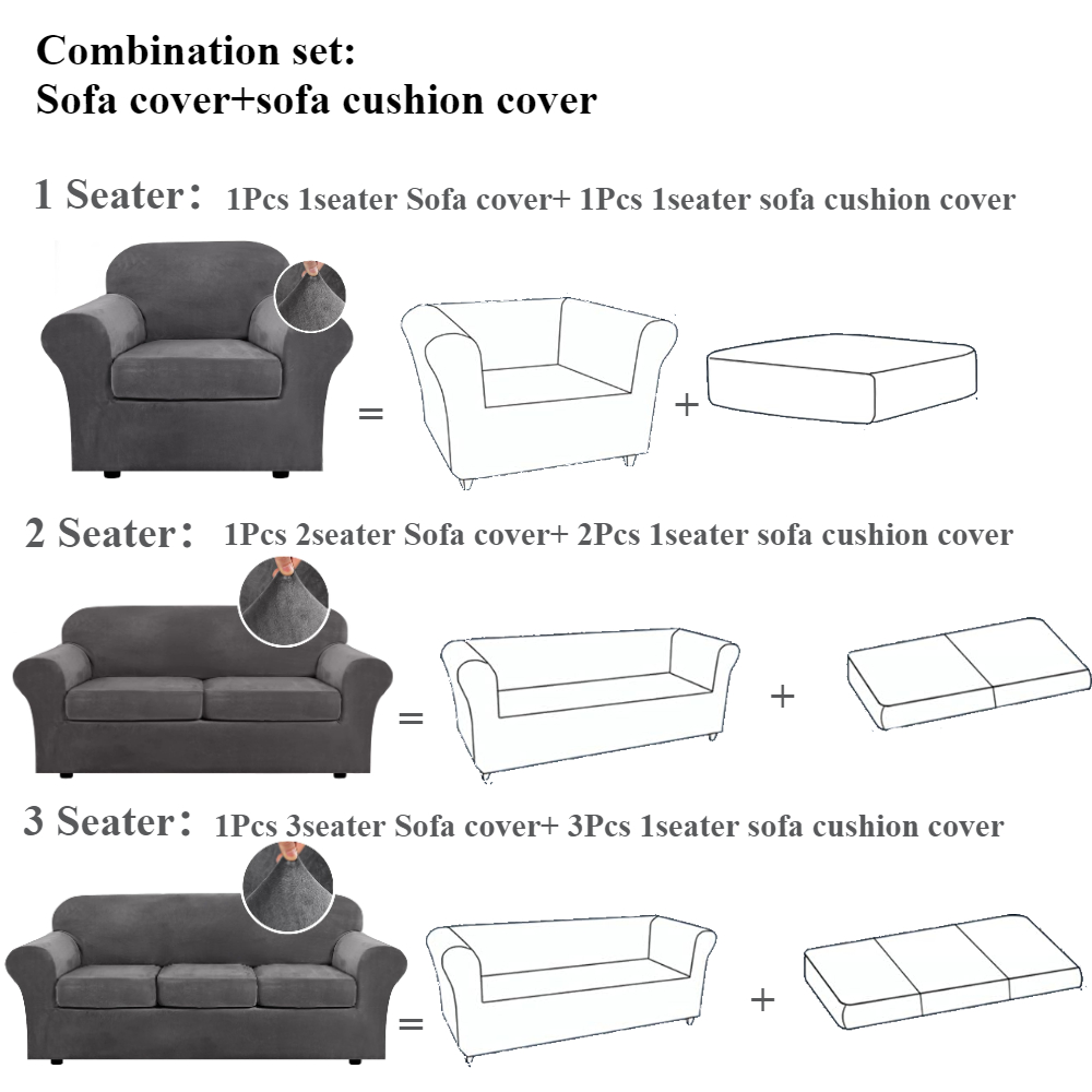 Fundas de sofá de terciopelo elástico – Protection para muebles Chesterfield - imagen 5