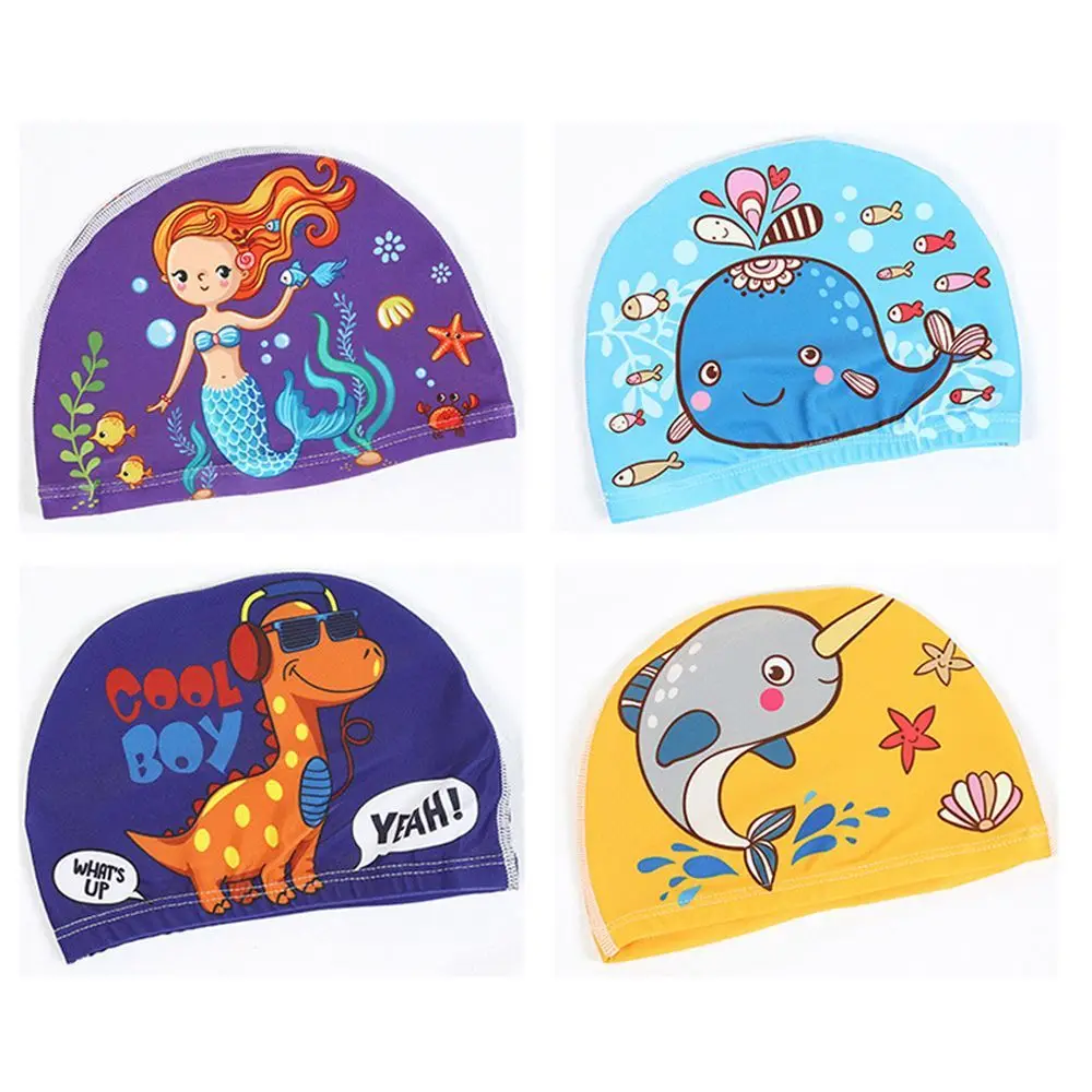 Animal niños tela elástica transpirable accesorio deportivo accesorios de natación gorro de natación para niños protege las orejas gorro de piscina - imagen 3