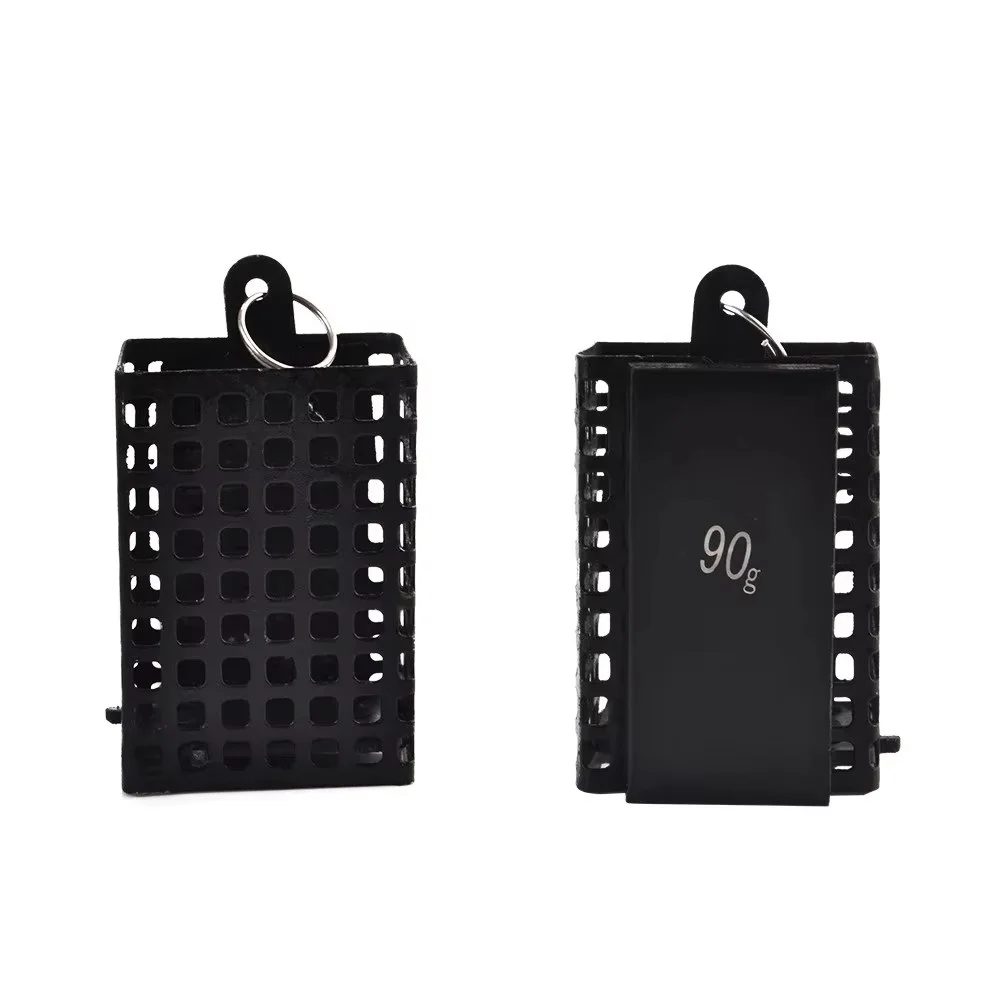 NGB 30g 40g 50g 60g 70g 80g 90g 100g alimentador cuadrado de Metal cebo jaula contenedor cebo cesta soporte alambre pesca de carpa hundimiento - imagen 3