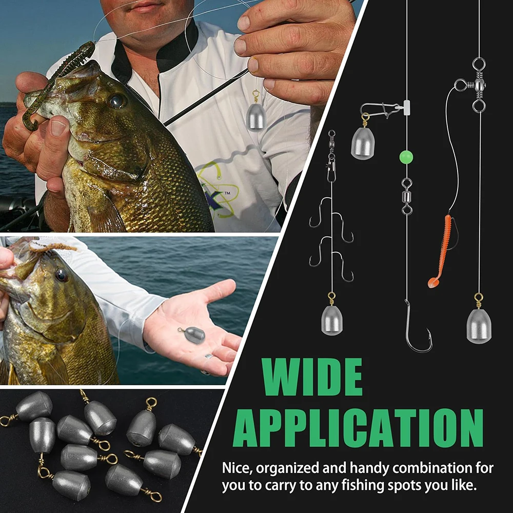 18 Uds pesas de pesca surtido de plomos de pesca de hierro pesas de tiro caído plomos de campana peso loco para pesca de trucha lubina - imagen 5