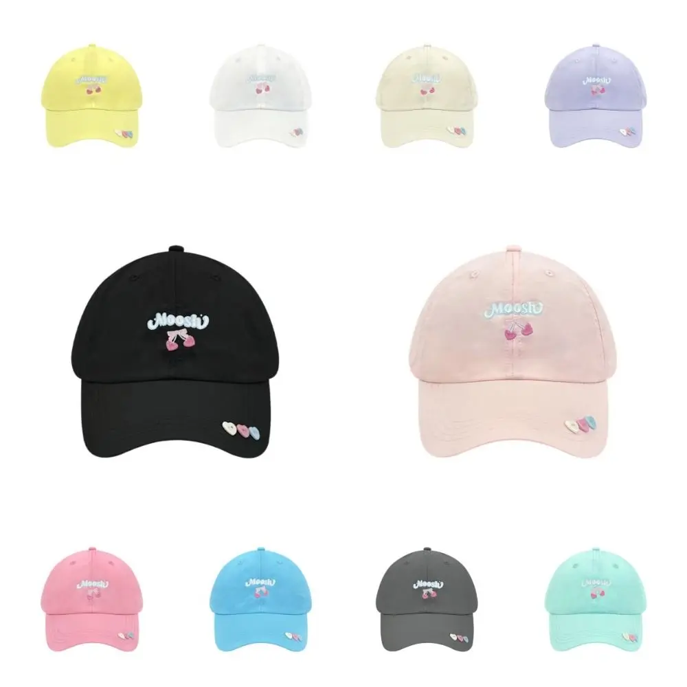 Sombrero para correr Gorra de béisbol de algodón cereza transpirable ajustable Casual sombrilla sombrero suave cómodo ala ancha gorra de cabeza grande Unisex - imagen 5