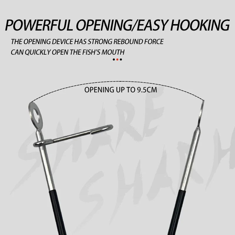 Esparcidor de boca de pescado, juego de removedor de anzuelos de señuelo de rana de pesca, Extractor de anzuelos de pescado de acero inoxidable, herramientas de pesca - imagen 3