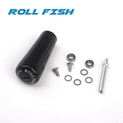 ROLLFISH-carrete de pesca totalmente de fibra de carbono, perilla de agarre de brazo basculante, peso ligero, 10,5g, accesorios de pesca