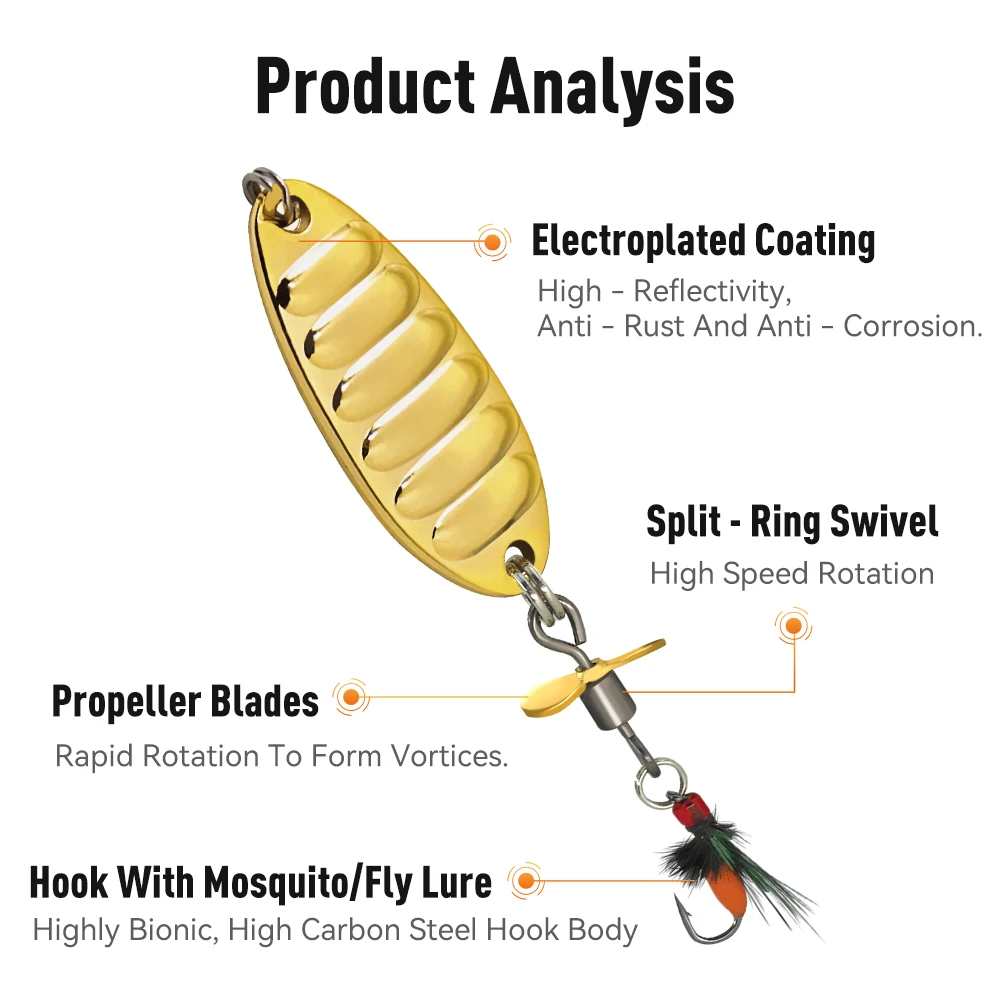 Señuelo giratorio de Metal para pesca Kingdom, 4 Uds., 1,5g, 2,2g, 3g, 3,2g, 4,5g, 5g, plantilla de fundición larga, señuelos, Wobblers, cebo Artificial - imagen 3