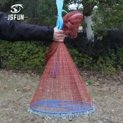 Línea multifilamento/sedal de pesca monofilamento, red fundida para pescar con plomo de acero, red de pesca para lanzar a mano al aire libre