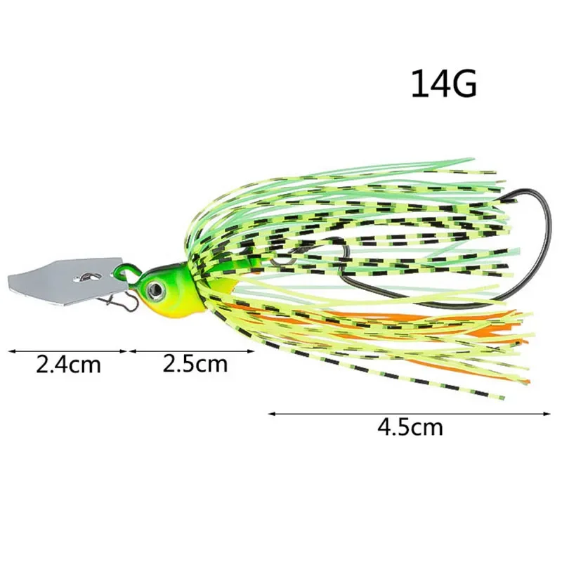 Anzuelos de señuelo de pesca, 1 Uds., 14g, Metal, barba, hierba, carpa, bagre, cebo falso, aparejos artificiales, accesorios de señuelos para peces de agua - imagen 5