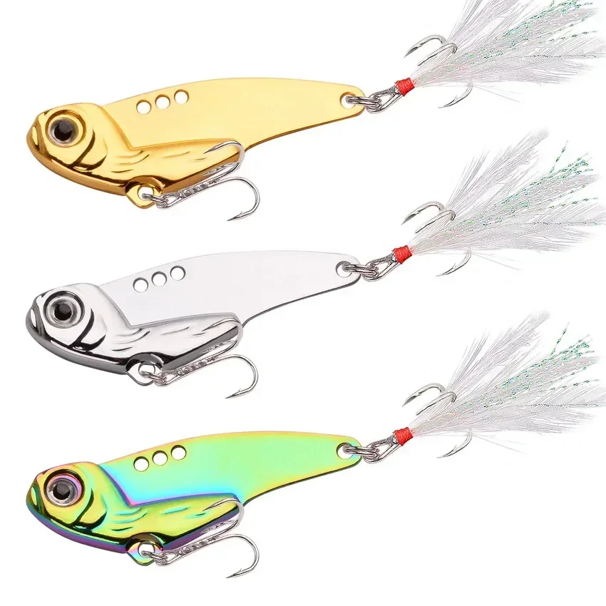 Señuelos de Pesca de Metal Cicada Vib, 12 piezas, 5g, 7g, 12g, 18g, vibración, cuchara, cebo duro, Isca Crankbait, Wobbler - imagen 3