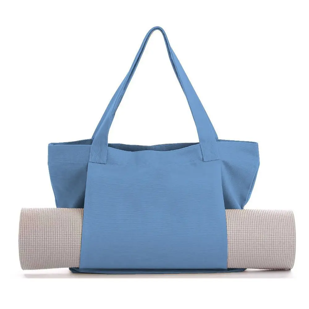 Bolsa de transporte para esterilla de Yoga de gran capacidad, bolsa de Yoga multifuncional de lona gruesa y ligera, funda para esterilla de Pilates plegable portátil para gimnasio - imagen 5