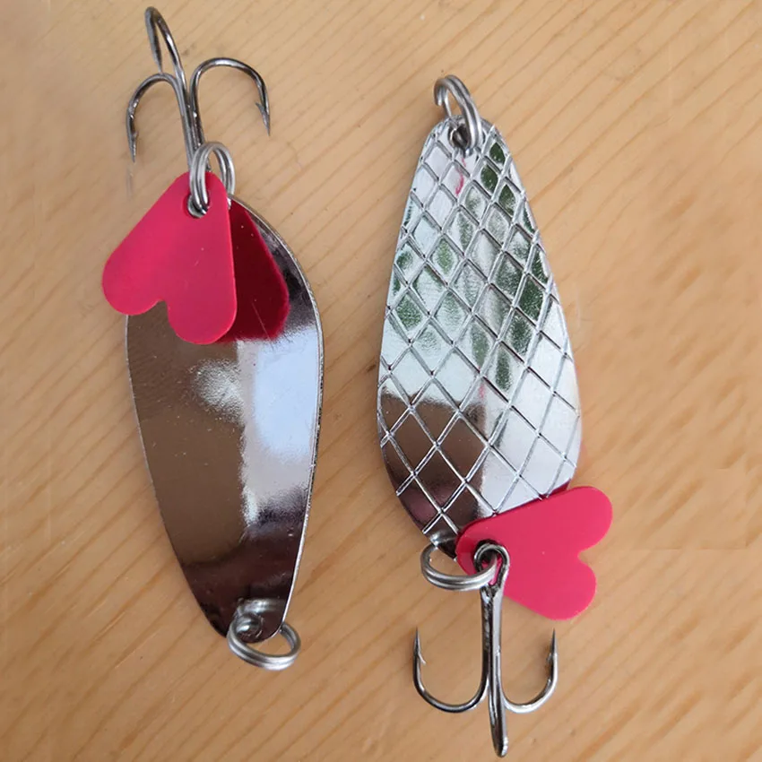 Señuelo de cuchara de pesca de 5 unids/lote, 9g, cebo duro giratorio, señuelo de pesca de lentejuelas, accesorios de aparejos de pesca atificiales Wobbler - imagen 5