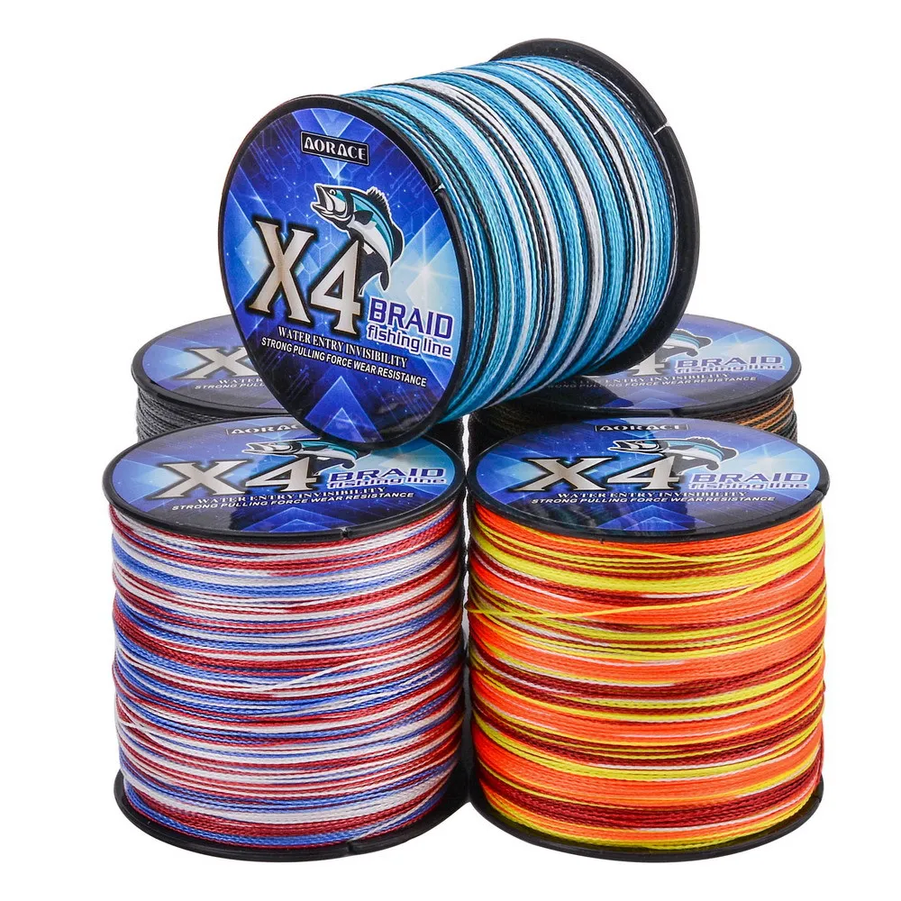 4 hebras PE trenzado Dyneema Rock/Pesca en el mar 0,1mm-1,0mm 6LB-300LB línea de señuelo principal sin enredos tejido multifilamento línea de PE con cable