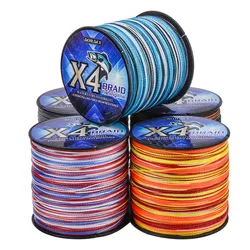 4 hebras PE trenzado Dyneema Rock/Pesca en el mar 0,1mm-1,0mm 6LB-300LB línea de señuelo principal sin enredos tejido multifilamento línea de PE con cable