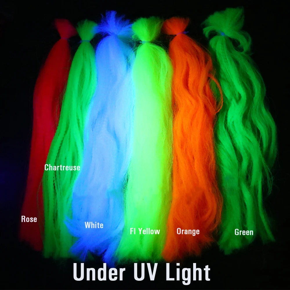 ICERIO14 fibra sintética de nailon prensado largo, Clouser de fibra de pelo, Minnow Streamer, materiales de atado de pesca con mosca, colores - imagen 5