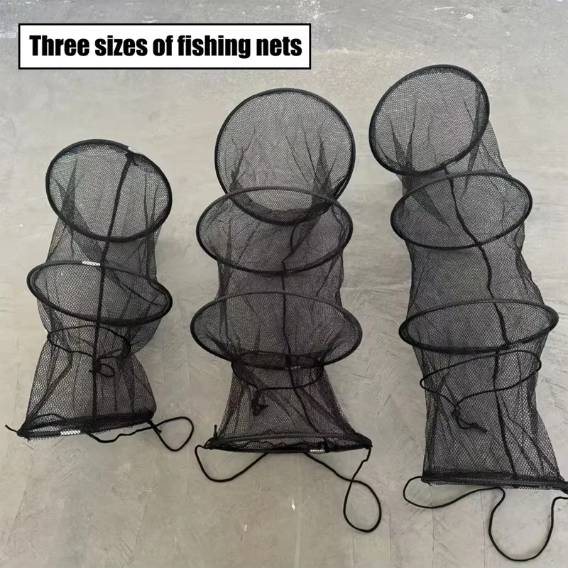 Salabardo plegable con cuerda de seguridad – Red ligera para pesca - imagen 2