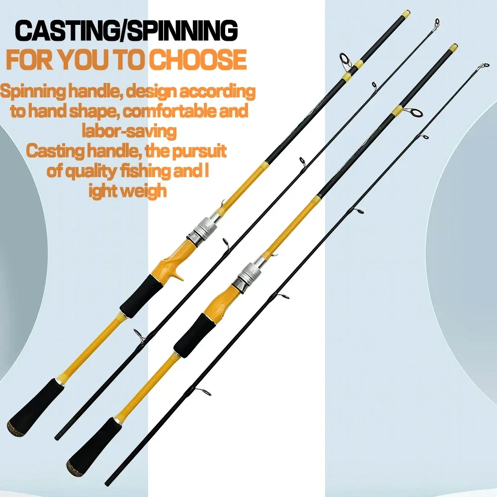 Caña de pescar giratoria de alta sensibilidad, accesorio con señuelo de acción potente de 1,65 m/1,8 m, poste de anillo guía de cerámica para aparejos de pesca de carpa - imagen 2