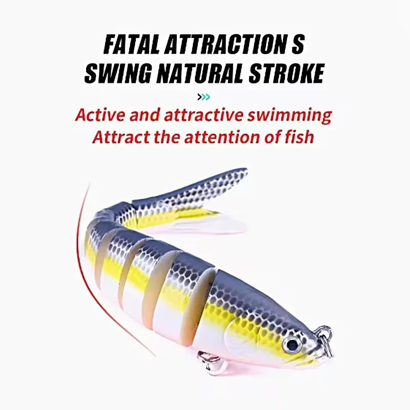 Señuelos de pesca Wobblers que se hunden, cebo duro multiarticulado Swimbait, aparejos de pesca para lubina Isca Crankbait13.5cm 19g - imagen 2