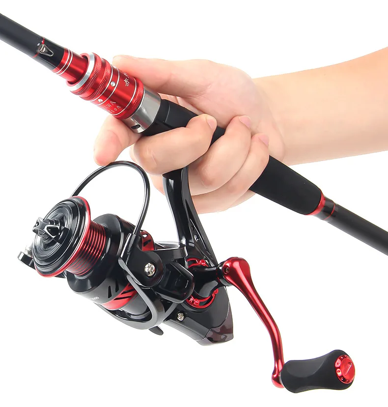 Experimente la emoción de la pesca con este combo de caña de pesca y carrete de alto rendimiento