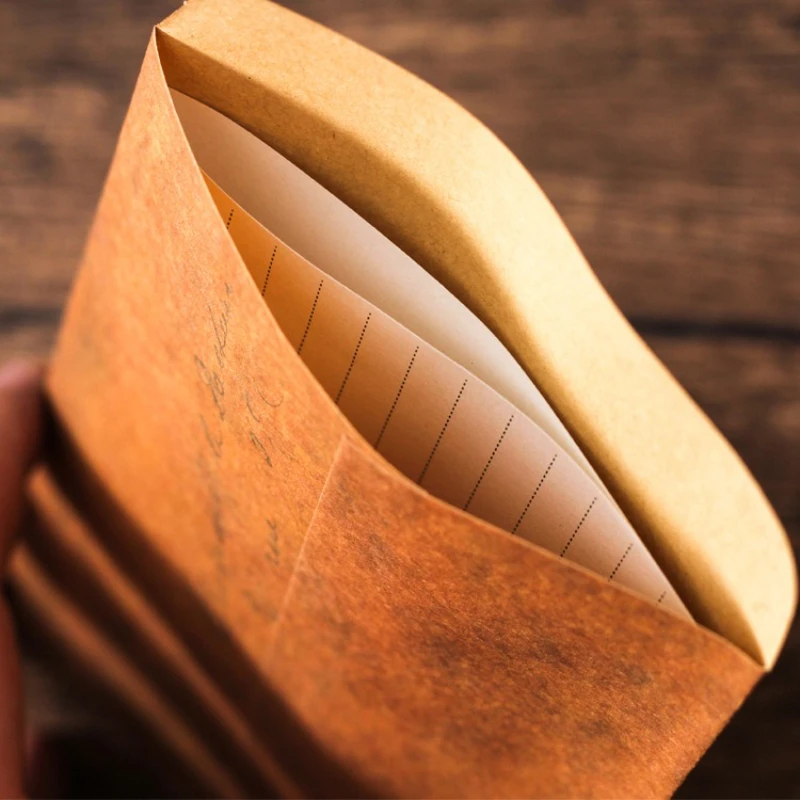 10 unids/lote Mini sobre de papel Vintage de estilo antiguo embalaje Kraft marrón para postal Retro tarjeta de invitación pequeña carta de regalo - imagen 5