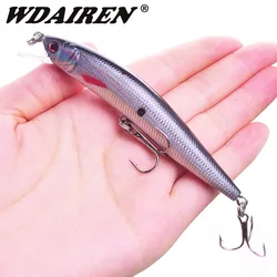 Señuelo de pesca Minnow, 10cm, 8,5g, Wobblers flotantes, aparejos, cebo duro láser, ojos 3D, Crankbait Artificial para Lucio Swimbait, 1 ud.