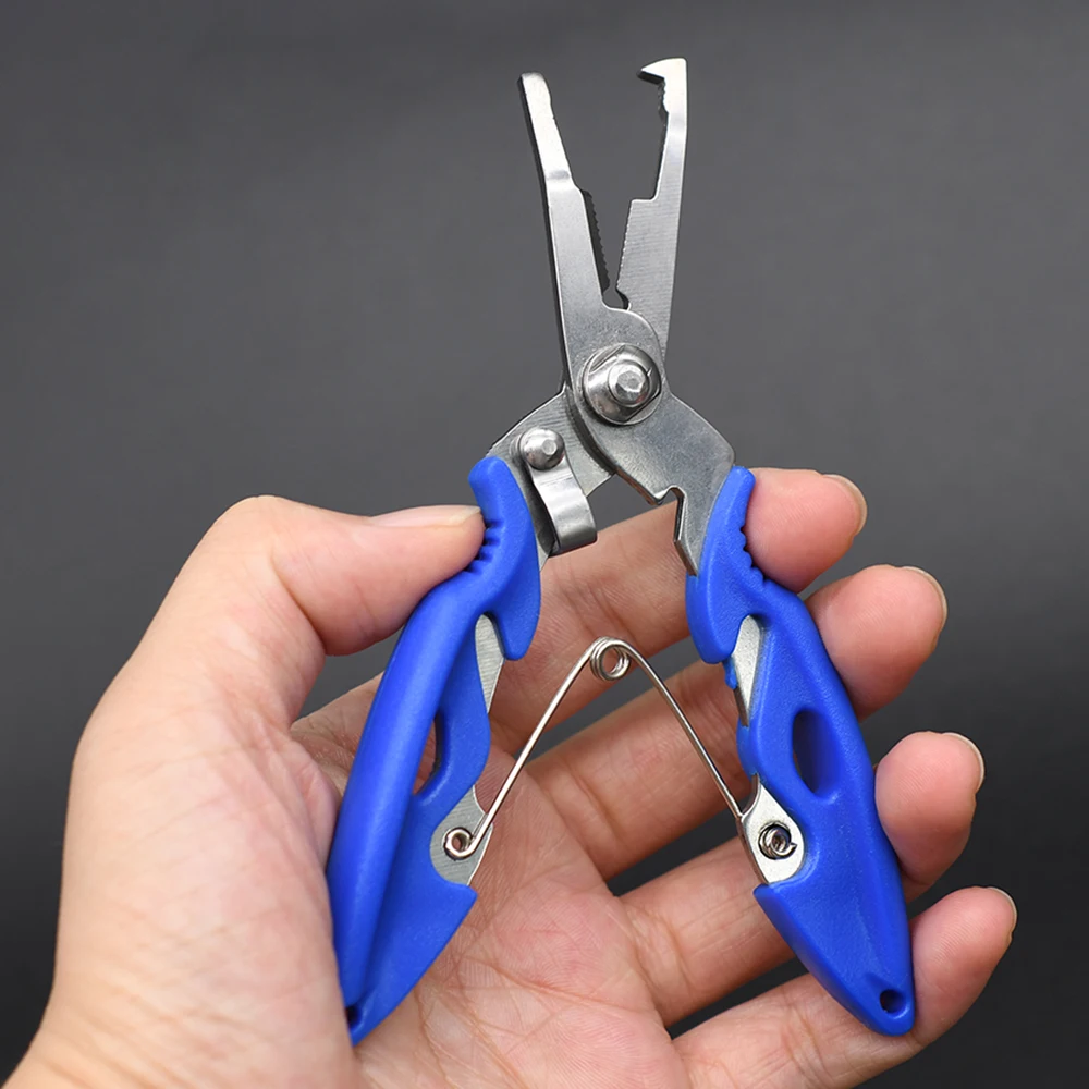 MNFT-Alicates de pesca de 1 piezas, tijeras multifunción, removedor de anzuelos y tijeras de línea, cortadores de línea trenzada, herramienta de abridor de anillos divididos - imagen 4