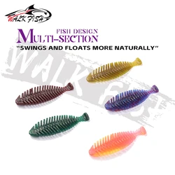 WALK FISH señuelo blando Shad PVC cola T gruesa con olor