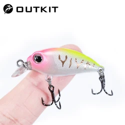 OUTKIT Mini Crankbait Minnow Hundimiento 3,3cm 2,6g