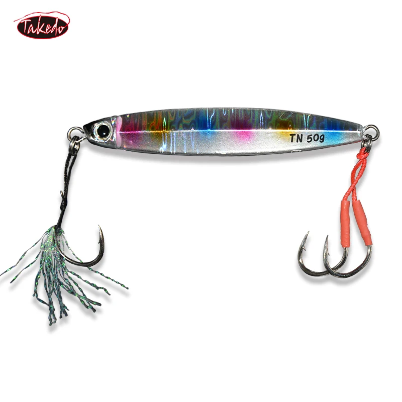 TAKEDO-señuelo de jigging de agua salada, plantilla de paso lento con cuchara, fundición a tierra para lubina y pez azul, 14 # , 16 # , 30g, 40g, 50g, TN02 - imagen 2