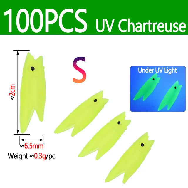 100pcs Chartreuse S