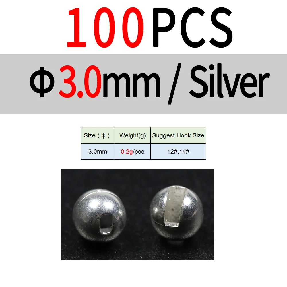3.0mm 100pc Silver