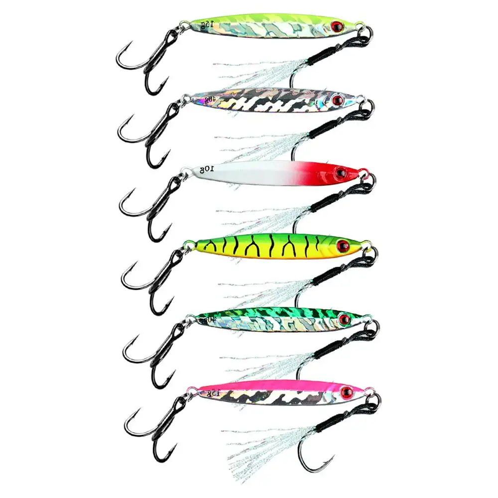 Señuelo de anzuelo de pesca, 10g/15g/20g/25g/30g/40g, señuelo de pesca de aguas profundas, señuelos artificiales de Jigging con anzuelo doble - imagen 4