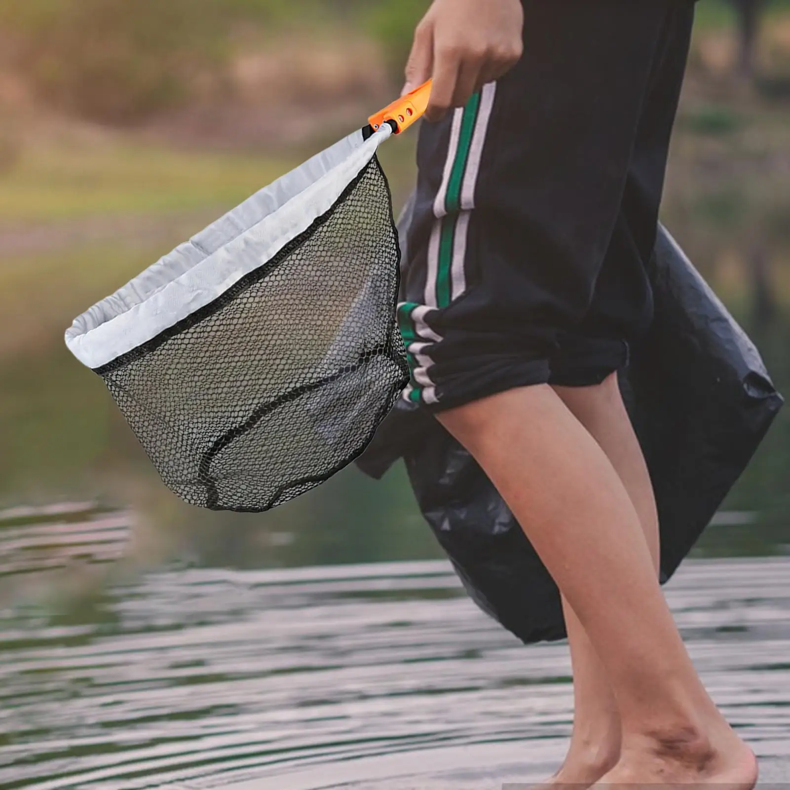 Red de goma para pescar peces, red de pesca con mosca, malla antideslizante para lago, río, agua salada, agua dulce, captura de salmón - imagen 2