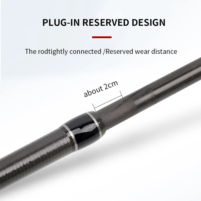 Caña de pescar ultraligera, accesorio de fibra de carbono, 3 secciones, mango EVA, 1,8 m, 2,1 m - imagen 2
