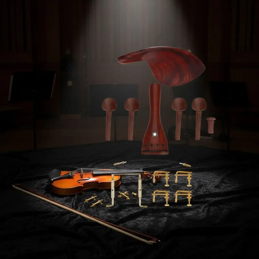 Paquete accesorios violín 4/4-3/4 endpin mentonera clavijas - imagen 2