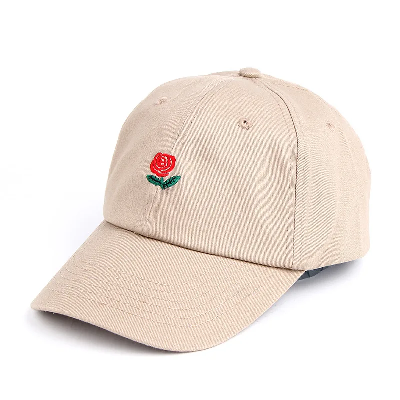 Gorra de béisbol con bordado de rosas para hombre y mujer, gorro de flores, Rapper, Hip hop, deportes al aire libre, Unisex - imagen 2