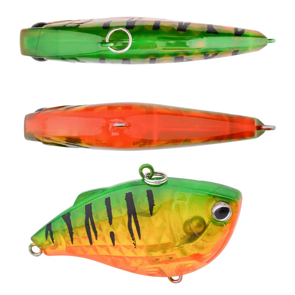 Señuelo Vib láser de 6cm y 15g, cebo Artificial de plástico duro para pesca, ojos 3D, Swimbait, Crankbait Wobblers, 1 ud. - imagen 2