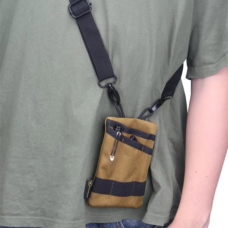 Tactical EDC bag wallet bag mini waist bag card key with waist bag camping, hiking, hunting, fishing, outdoor coin wallet - imagen 5