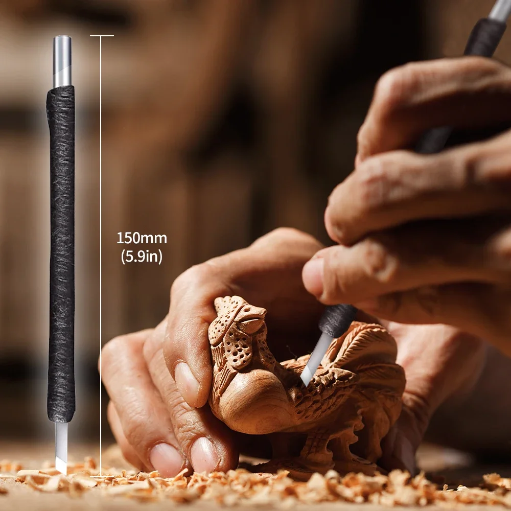 Juego de cinceles de grabado de acero de tungsteno de 8 piezas/10 piezas, adecuado para piedra/madera/metal, kit de cuchillas de corte con sello de piedra duradero - imagen 3