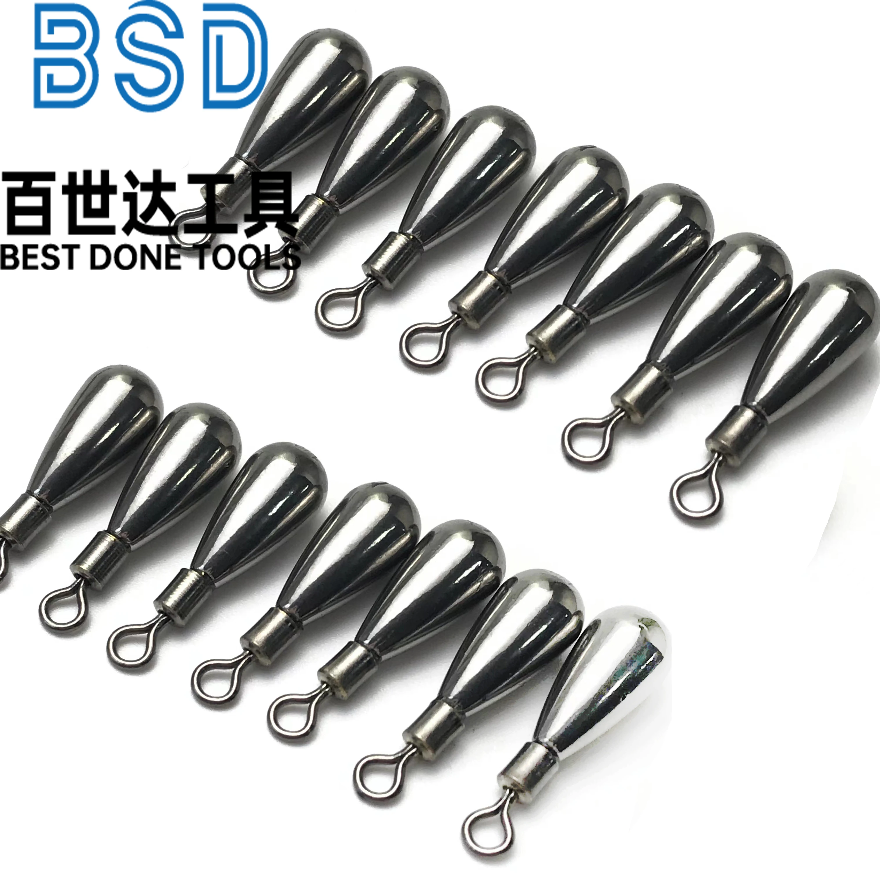 Juego de pesas de pesca de tungsteno 97%, 10 piezas - imagen 2