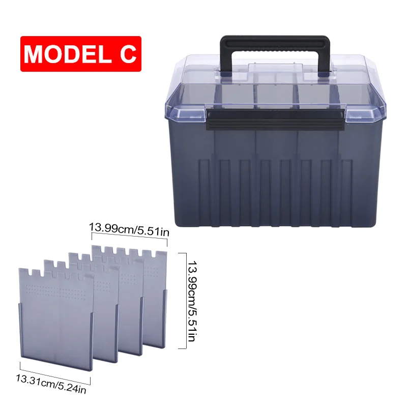 WEIHE caja de pesca portátil para señuelos ABS+PP de madera - imagen 4