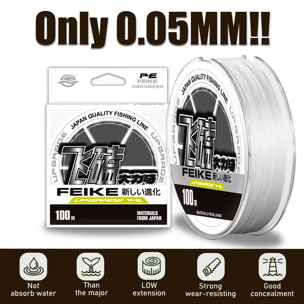 pesca pesca accesorios accesorios de pesca hilo trenzado pesca hilo de pesca ThornsLine-línea de pesca trenzada Nano láser Súper suave, multifilamento suave duradero, PE, baja Mermory, pesca extremadamente delgada