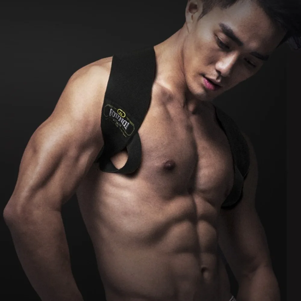 Correa de hombro pesada ajustable para Fitness, cinturón de entrenamiento de hombro abierto de invisibilidad, espalda recta anticamuflaje - imagen 4