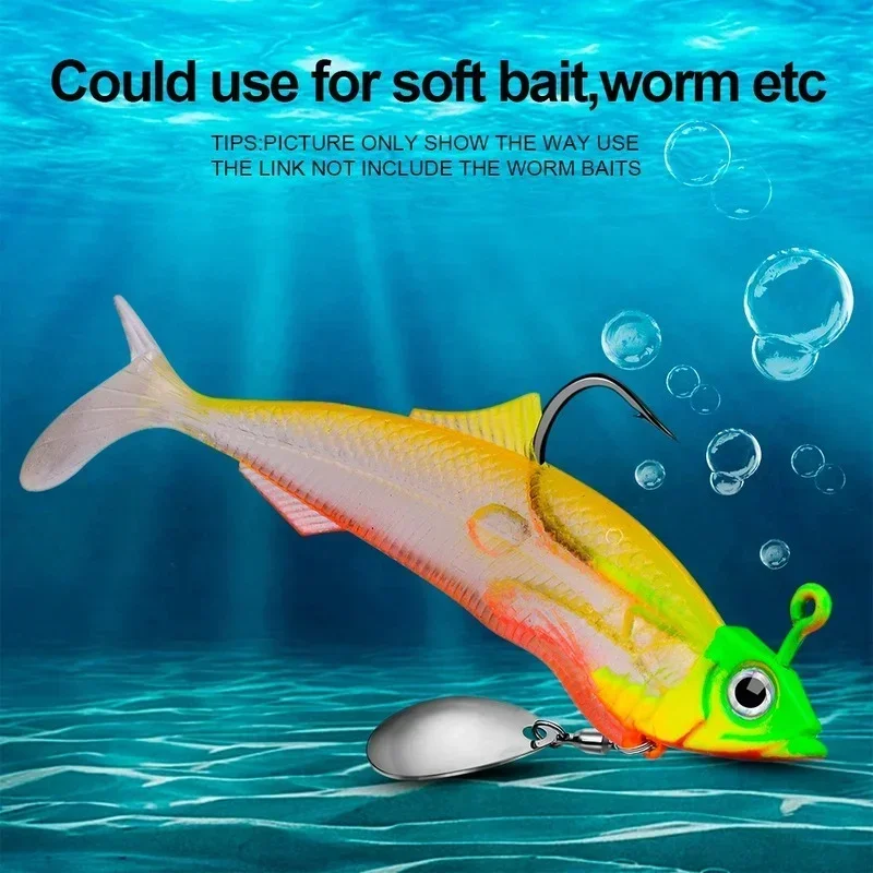 Señuelos de Pesca con cabeza plomada, anzuelos de Metal con lentejuelas giratorias que se hunden, 7,5g, 10,5g, 15g, 1 unidad - imagen 4