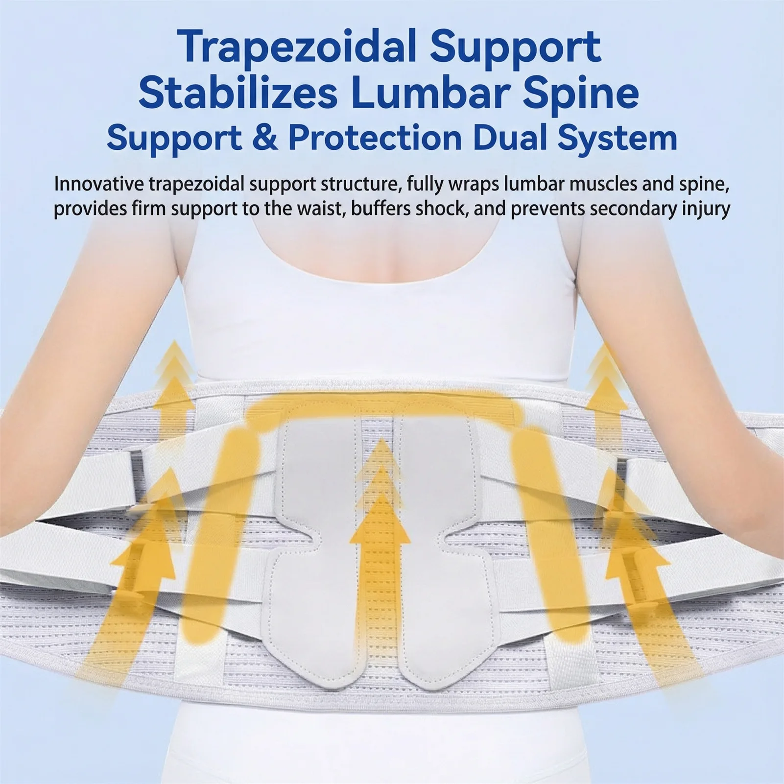 Cinturón de soporte de cintura deportivo para proteger la columna Cervical, previene la tensión muscular Lumbar, cinturón de protección de cintura para entrenamiento físico - imagen 3